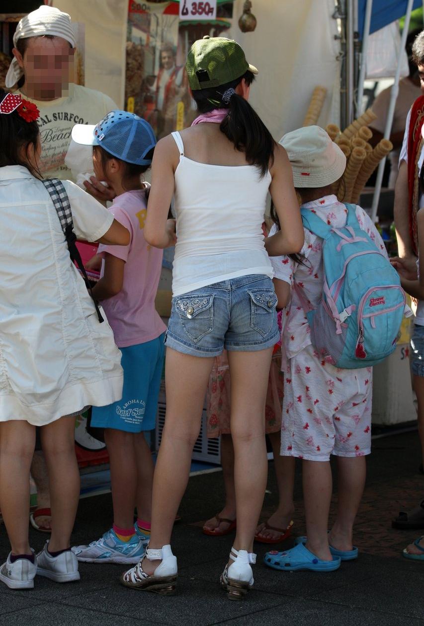 女子小中学生画像｜JCやJSがショートパンツとかホットパンツを着こなしてる写真その２ 82枚