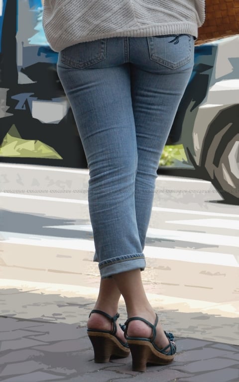 デニムジーパン尻画像｜デニムジーンズを履いてる女性や女の子の画像まとめ２ 50枚