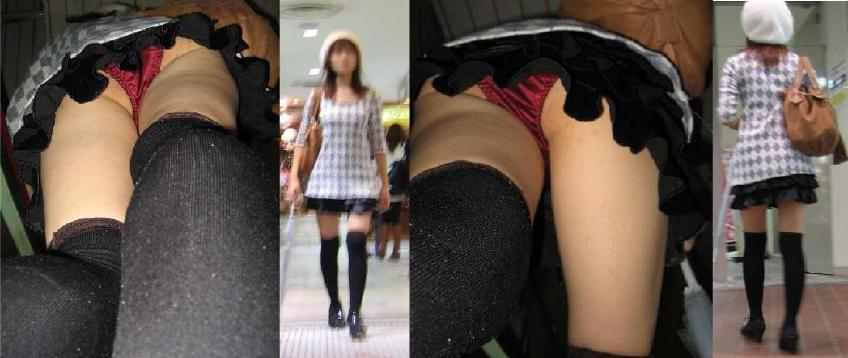 逆さ撮りで街中女子のパンツ盗撮した画像はやっぱりエロい (2)