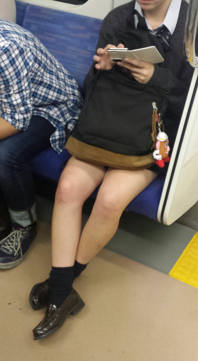 男なら絶対チラ見してしまう電車内の女子高生画像 (3)
