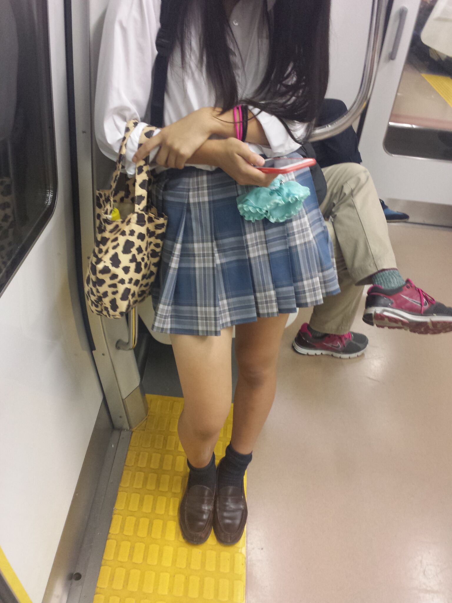 電車内で女子高生みつけたらさりげなく見る (10)